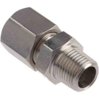 RS PRO Stainless Steel Compression Fitting for Thermocouple or PRT Probe, BSPT Thread, RoHS Compliant 110-4475