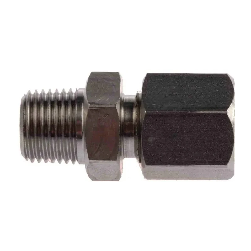 RS PRO Stainless Steel Compression Fitting for Thermocouple or PRT Probe, BSPT Thread, RoHS Compliant 110-4475