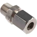 RS PRO Stainless Steel Compression Fitting for Thermocouple or PRT Probe, BSPT Thread, RoHS Compliant 110-4475
