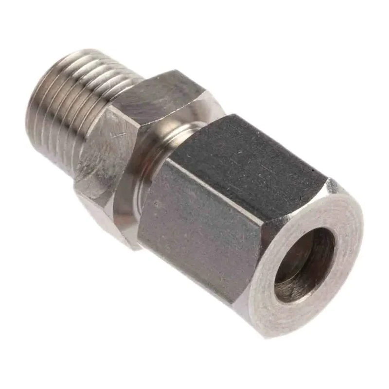 RS PRO Stainless Steel Compression Fitting for Thermocouple or PRT Probe, BSPT Thread, RoHS Compliant 110-4475