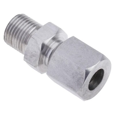 RS PRO Stainless Steel Compression Fitting for Thermocouple or PRT Probe, BSPP Parallel Thread, RoHS Compliant 110-4476