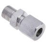 RS PRO Stainless Steel Compression Fitting for Thermocouple or PRT Probe, BSPP Parallel Thread, RoHS Compliant 110-4476