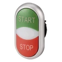 Eaton RMQ Titan M22 Series Green, Red Momentary Push Button Switch, 22 mm Cutout, IP66 216702 M22-DDL-GR-GB1/GB0