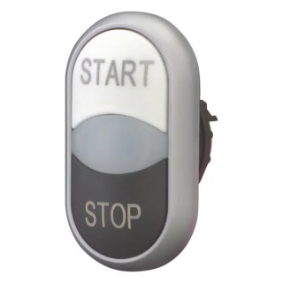 Eaton RMQ Titan M22 Series Black and White Momentary Extended Push Button Switch 22 mm Cutout IP66 216708 M22-DDL-WS-GB1/GB0