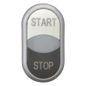 Eaton RMQ Titan M22 Series Black and White Momentary Extended Push Button Switch 22 mm Cutout IP66 216708 M22-DDL-WS-GB1/GB0