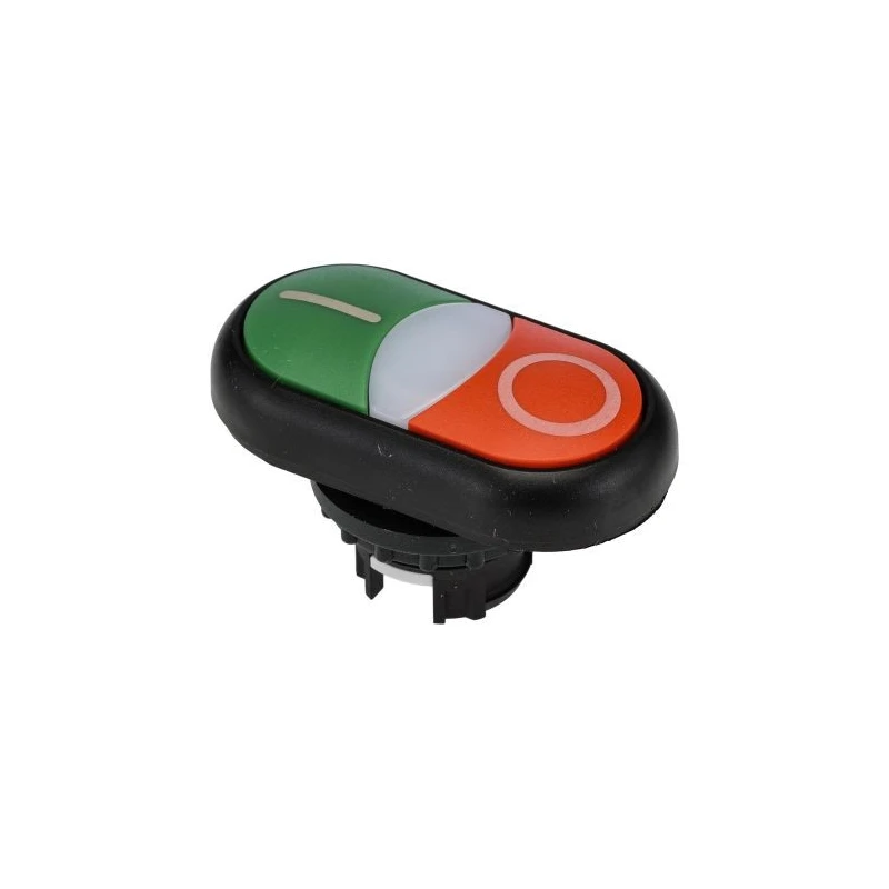 Eaton RMQ Titan M22 Series Red, Green Momentary Push Button Switch, 22 mm Cutout Diameter, IP66 216701 M22S-DDL-GR-X1/X0