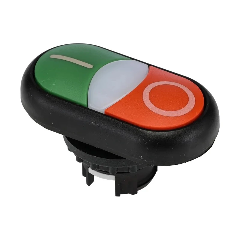 Eaton RMQ Titan M22 Series Red, Green Momentary Push Button Switch, 22 mm Cutout Diameter, IP66 216701 M22S-DDL-GR-X1/X0