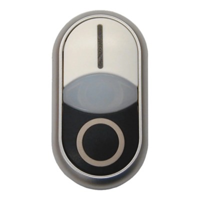 Eaton RMQ Titan M22 Series Black, White Momentary Push Button Switch 22 mm Cutout IP66 216706 M22-DDL-WS-X1/X0
