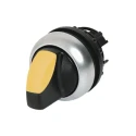 Eaton M22 Series 2 Position Illuminated Selector Switch Head, 23 mm Cutout, Yellow Handle, IP66 216829 M22-WRLK-Y