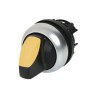 Eaton M22 Series 2 Position Illuminated Selector Switch Head, 23 mm Cutout, Yellow Handle, IP66 216829 M22-WRLK-Y