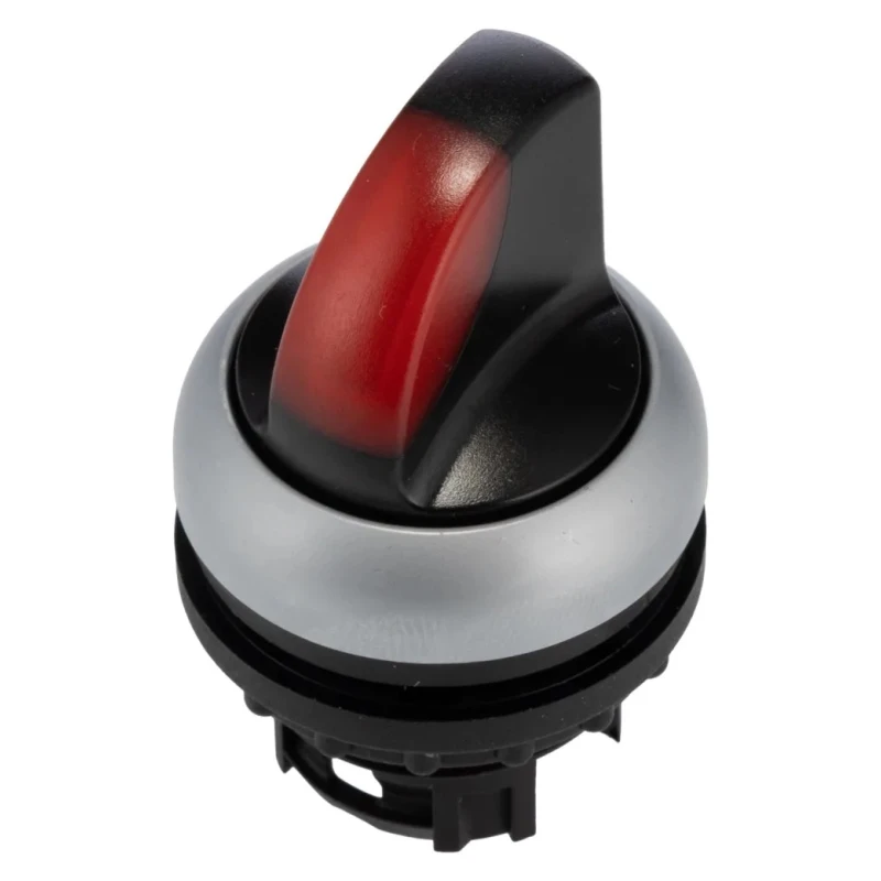 Eaton RMQ-Titan Series 2 Position Illuminated Selector Switch Head 23 mm Cutout Diameter Red Handle IP66 216825 M22-WRLK-R
