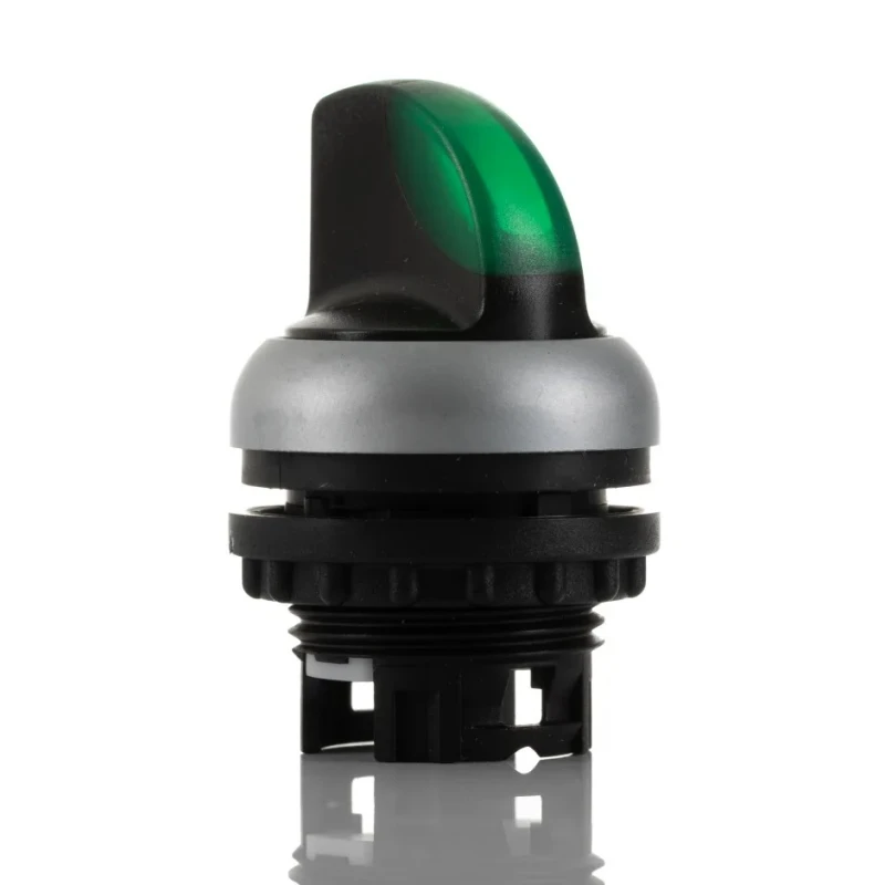 Eaton RMQ-Titan Series 2 Position Illuminated Selector Switch Head, 23 mm Cutout, Green Handle, IP66 216827 M22-WRLK-G