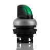 Eaton RMQ-Titan Series 2 Position Illuminated Selector Switch Head, 23 mm Cutout, Green Handle, IP66 216827 M22-WRLK-G