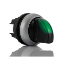Eaton RMQ-Titan Series 2 Position Illuminated Selector Switch Head, 23 mm Cutout, Green Handle, IP66 216827 M22-WRLK-G