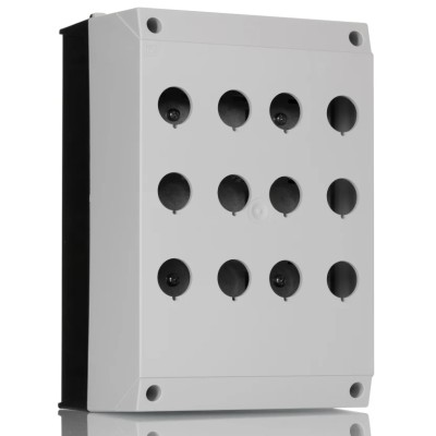 Eaton Grey Plastic RMQ Titan M22 Enclosed Push Button - 12 Hole 22 mm Diameter 222688 M22-I12