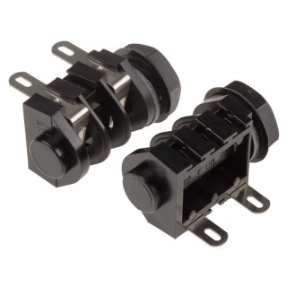 RS PRO 6.35 mm Panel Mount Female 2 Way Mono Jack Connector 110-4563
