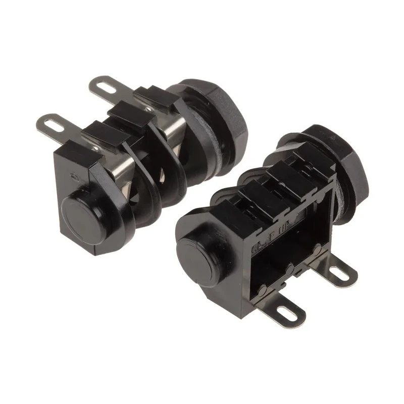 RS PRO 6.35 mm Panel Mount Female 2 Way Mono Jack Connector 110-4563