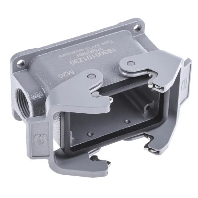 HARTING Han B Range Heavy Duty Power Connector Housing 2 Lever Surface Mount Die Cast Aluminium IP65 10B 19300101230