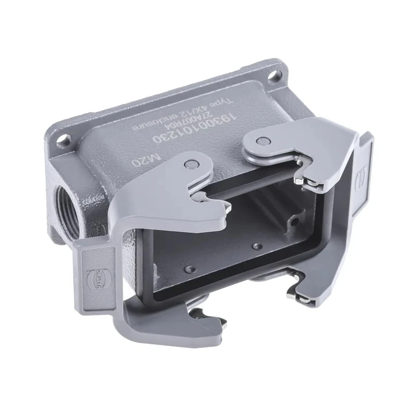 HARTING Han B Range Heavy Duty Power Connector Housing 2 Lever Surface Mount Die Cast Aluminium IP65 10B 19300101230