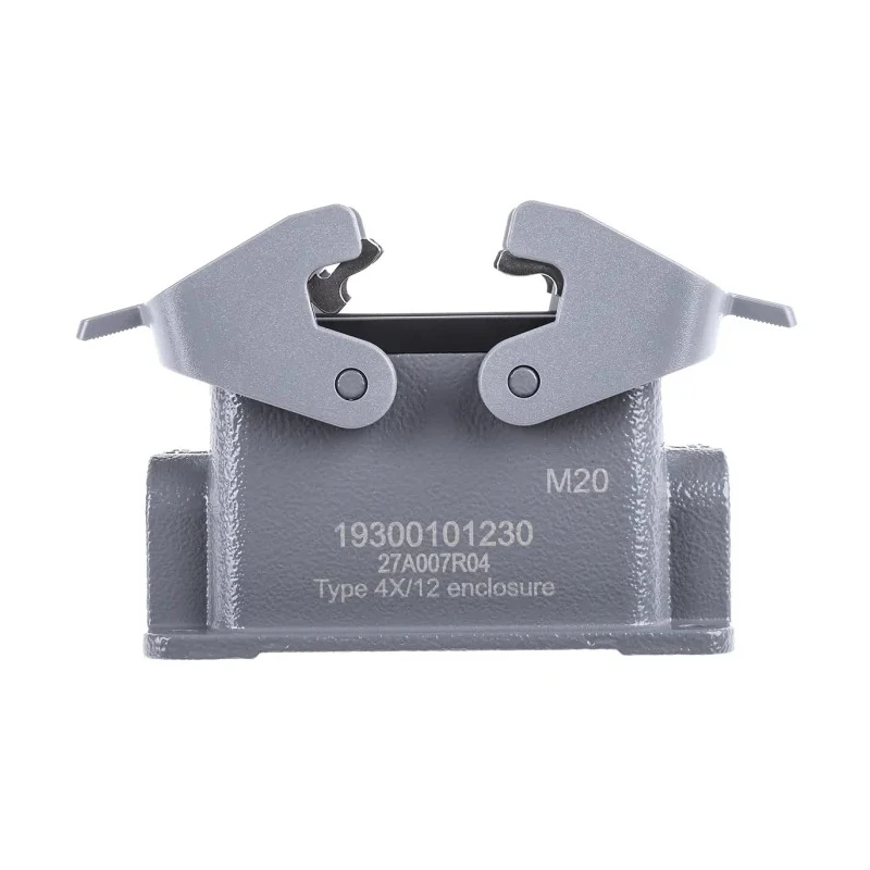 HARTING Han B Range Heavy Duty Power Connector Housing 2 Lever Surface Mount Die Cast Aluminium IP65 10B 19300101230