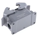 HARTING Han B Range Heavy Duty Power Connector Housing 2 Lever Surface Mount Die Cast Aluminium IP65 10B 19300101230