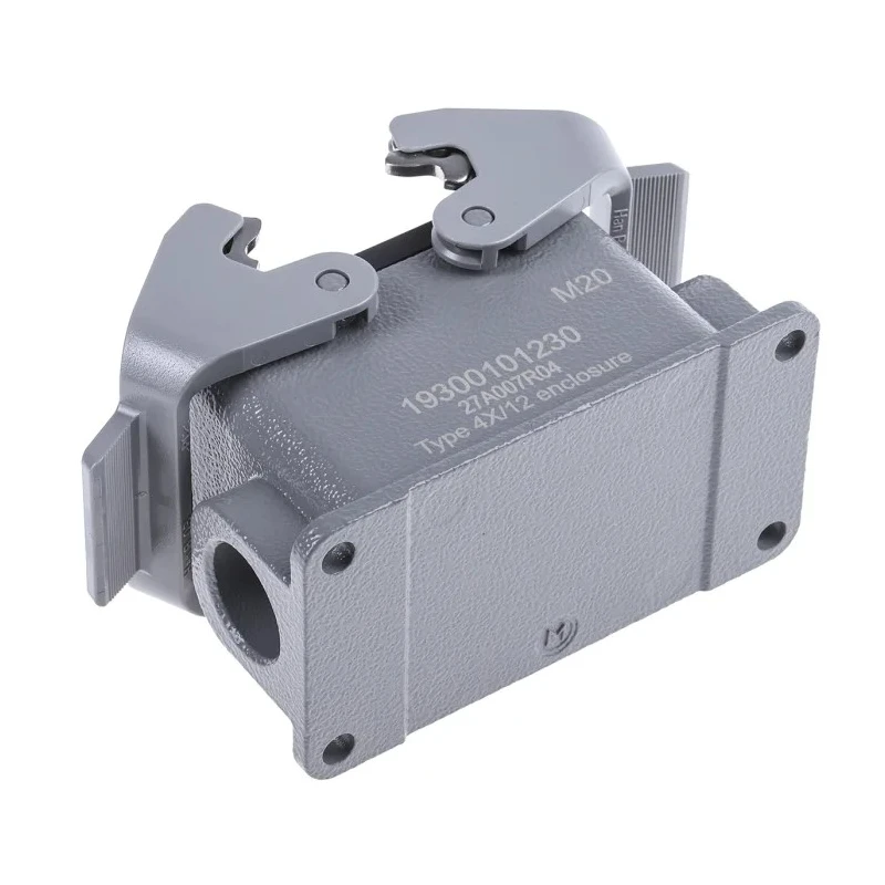 HARTING Han B Range Heavy Duty Power Connector Housing 2 Lever Surface Mount Die Cast Aluminium IP65 10B 19300101230