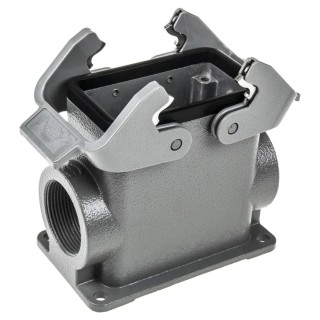 HARTING Han B Range Heavy Duty Power Connector Housing 2 Lever Surface Mount Die Cast Aluminium IP65 10B 19300100272