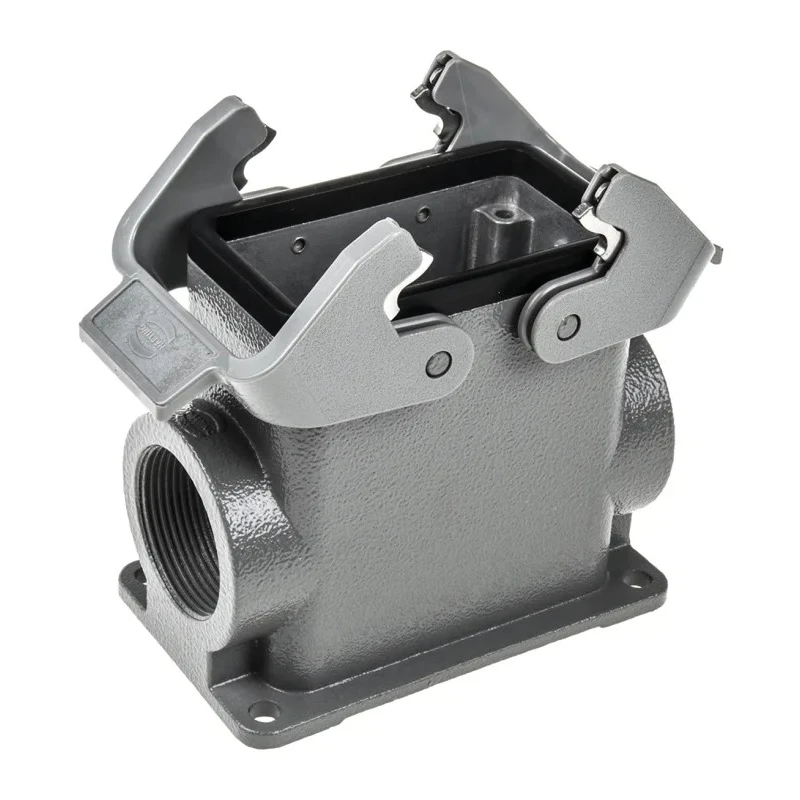 HARTING Han B Range Heavy Duty Power Connector Housing 2 Lever Surface Mount Die Cast Aluminium IP65 10B 19300100272