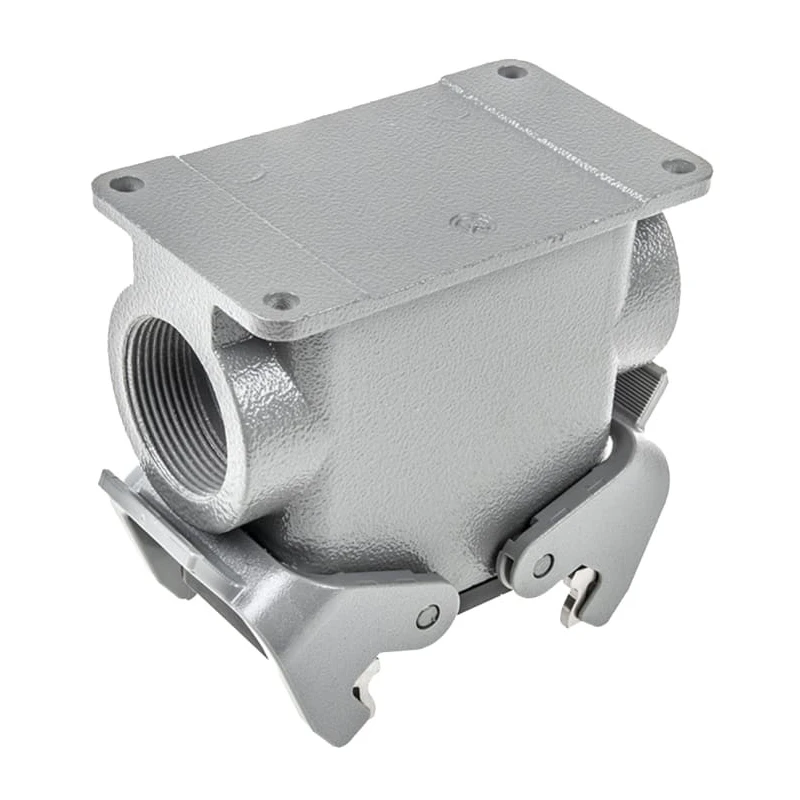 HARTING Han B Range Heavy Duty Power Connector Housing 2 Lever Surface Mount Die Cast Aluminium IP65 10B 19300100272