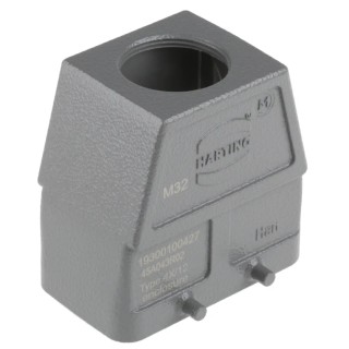 HARTING Heavy Duty Power Connector Hood Die Cast Aluminium Body IP65, IP66, IP67 Protection 2 Lever Locking Han 19300100427