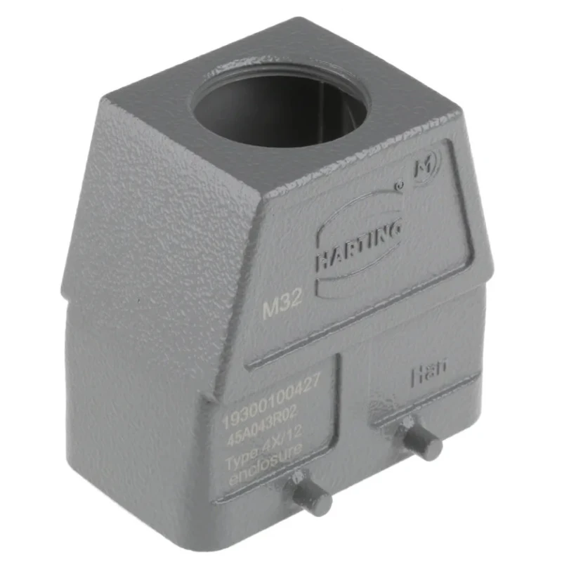 HARTING Heavy Duty Power Connector Hood Die Cast Aluminium Body IP65, IP66, IP67 Protection 2 Lever Locking Han 19300100427