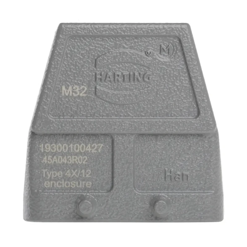 HARTING Heavy Duty Power Connector Hood Die Cast Aluminium Body IP65, IP66, IP67 Protection 2 Lever Locking Han 19300100427