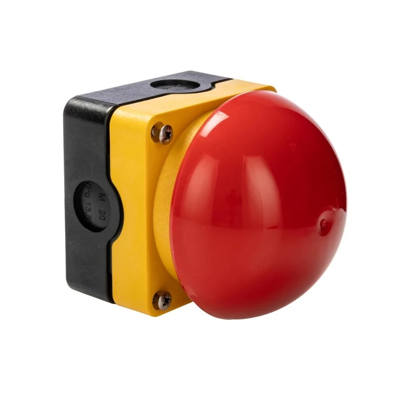 Eaton FAK Series Maintained Push Button Complete Unit Surface Mount 0mm Cutout SPST IP69K IP67 229747 FAK-R/V/KC01/IY
