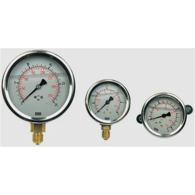 WIKA 100 mm 1/2 in Threaded Pressure Gauge 250 bar 213.53 Series 7656098