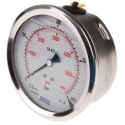 WIKA 100 mm 1/2 in Threaded Stainless Steel Case Pressure Gauge 400 bar 7656102