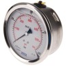 WIKA 100 mm 1/2 in Threaded Stainless Steel Case Pressure Gauge 400 bar 7656102