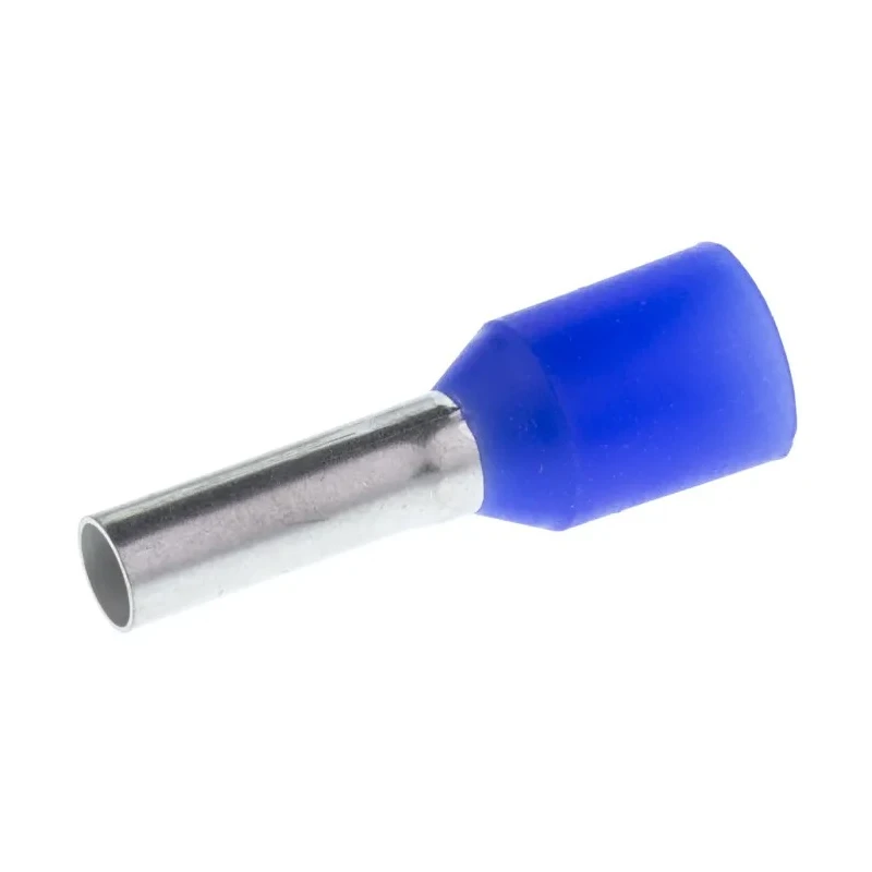 Weidmüller Insulated Crimp Bootlace Ferrule 8 mm Pin Length 2.2 mm Pin Diameter Blue to 14 AWG Wire Size 9019160000