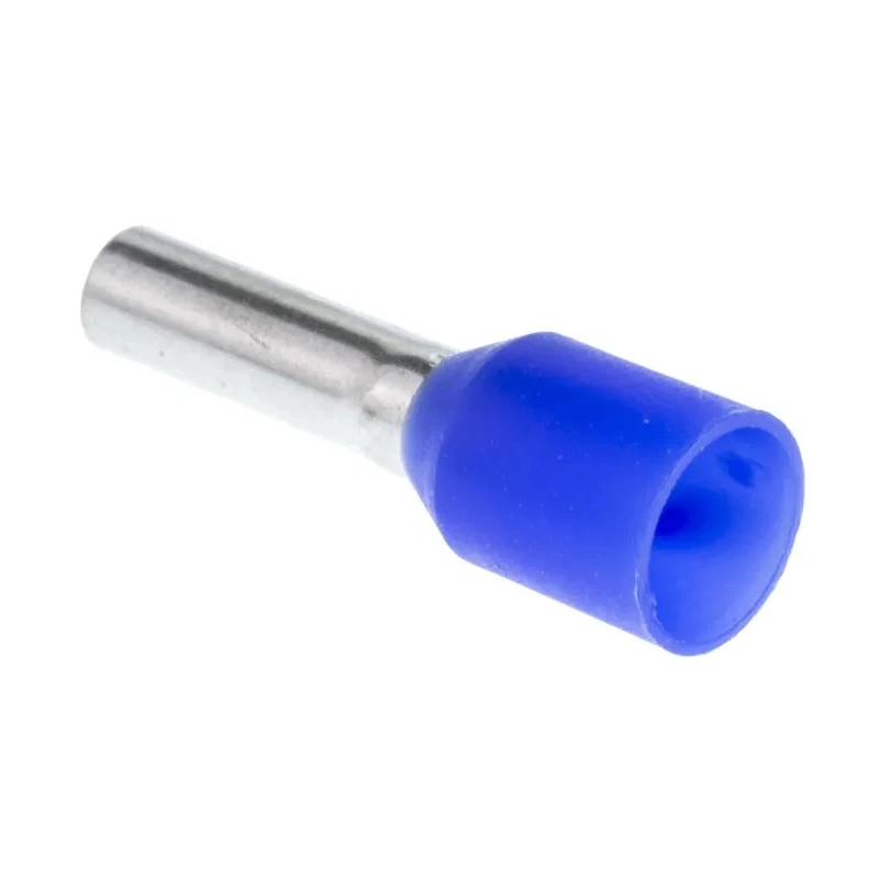 Weidmüller Insulated Crimp Bootlace Ferrule 8 mm Pin Length 2.2 mm Pin Diameter Blue to 14 AWG Wire Size 9019160000
