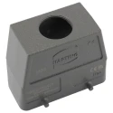 HARTING Han B Range Heavy Duty Power Connector Hood, Die Cast Aluminium Body, Top Cable Entry, 2 Lever Locking 19300160427