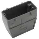 HARTING Han B Range Heavy Duty Power Connector Hood, Die Cast Aluminium Body, Top Cable Entry, 2 Lever Locking 19300160427