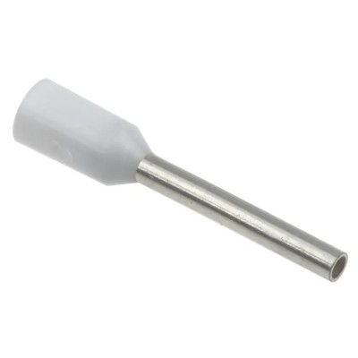 Weidmüller Insulated Crimp Bootlace Ferrule 10 mm Pin Length 1 mm Pin Diameter White from 20 AWG to 20 AWG Wire 9019020000
