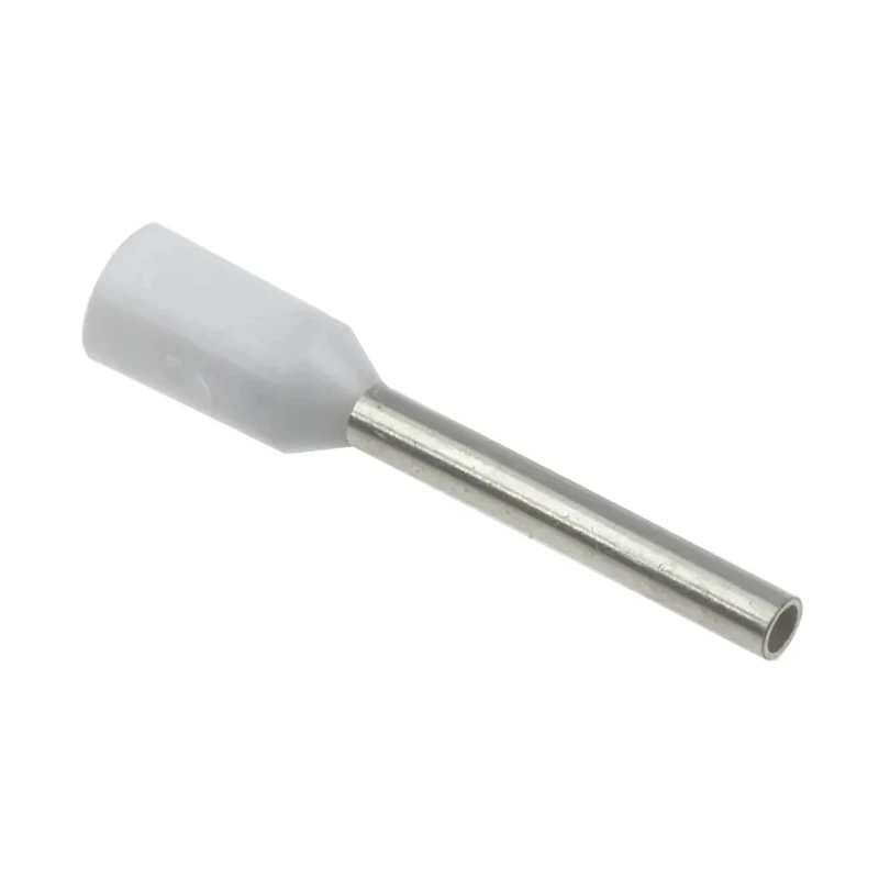 Weidmüller Insulated Crimp Bootlace Ferrule 10 mm Pin Length 1 mm Pin Diameter White from 20 AWG to 20 AWG Wire 9019020000