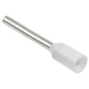 Weidmüller Insulated Crimp Bootlace Ferrule 10 mm Pin Length 1 mm Pin Diameter White from 20 AWG to 20 AWG Wire 9019020000