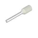 Weidmüller Insulated Crimp Bootlace Ferrule 10 mm Pin Length 1 mm Pin Diameter White from 20 AWG to 20 AWG Wire 9019020000