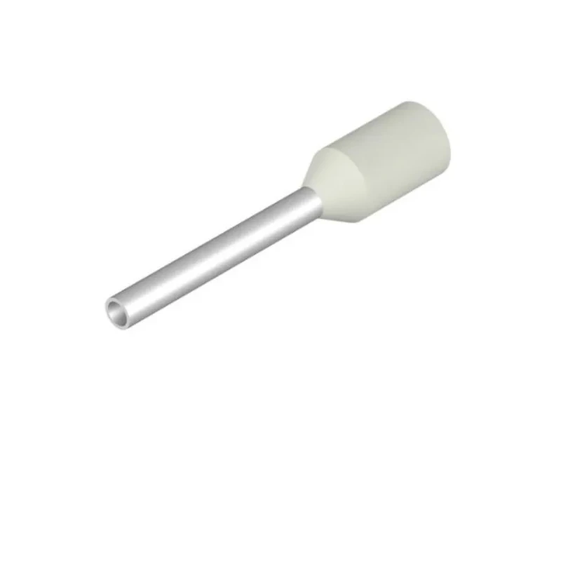 Weidmüller Insulated Crimp Bootlace Ferrule 10 mm Pin Length 1 mm Pin Diameter White from 20 AWG to 20 AWG Wire 9019020000