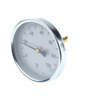 WIKA Dial Thermometer 120 °C Maximum Measurement, 63mm Aluminium Case 3723794
