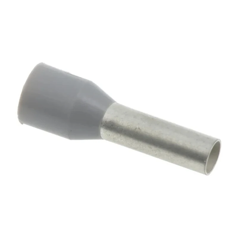 Weidmüller Insulated Crimp Bootlace Ferrule 10 mm Pin Length 2.8 mm Pin Diameter Grey 12 AWG Wire Size 9019190000