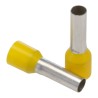 Weidmüller Insulated Crimp Bootlace Ferrule, 12 mm Pin Length, 3.5 mm Pin Diameter, Yellow for 10 AWG Wire Size 9019220000