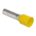 Weidmüller Insulated Crimp Bootlace Ferrule, 12 mm Pin Length, 3.5 mm Pin Diameter, Yellow for 10 AWG Wire Size 9019220000