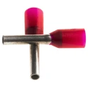 Weidmüller Insulated Crimp Bootlace Ferrule 1.4 mm Pin Diameter, 8 mm Pin Length, Polypropylene, Red, 17 AWG, 9019080000